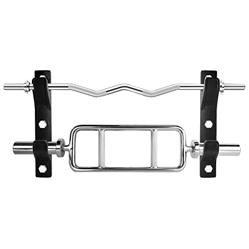 Luwint Wall Mounted Horizontal Barbell Holder, 1 Bar/2 Bars Storage Rack - style: B.2 Bar Holder