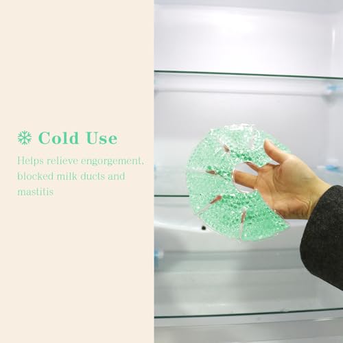 Hot/Cold Breast Gel Ice Packs Breast Cooling/Heat Pads Relief for Breastfeeding, Nursing Pain, Mastitis, Engorgement, Swelling, Plugged Ducts | Boost Milk Let-Down & Production,2 Pack (Green) - color: Green