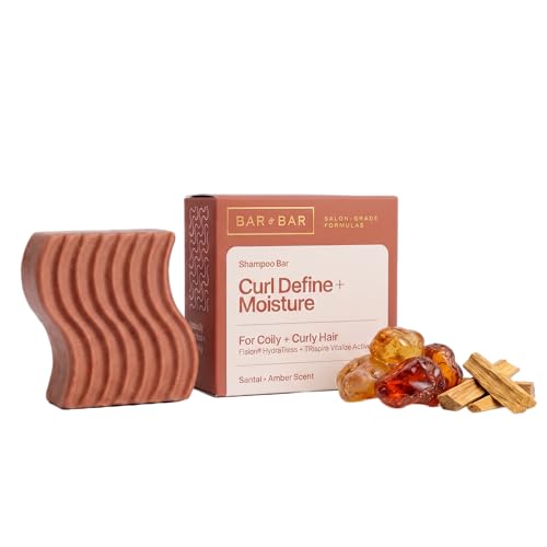 Curl Define + Moisture Shampoo Bar, Santal & Amber | Curl Define + Moisture shampoo bar with Santal & Amber for curly, coily hair. Travel-friendly 3.5 oz.
