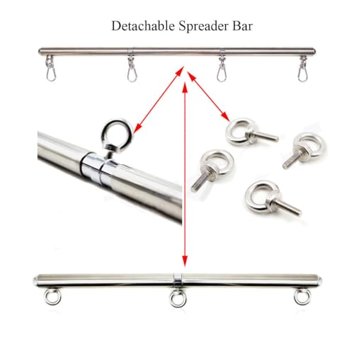 Adjustable Pilates Bar - Stainless Steel Portable Home Gym Equipment, 3 Detachable Sections 25-Inch for Yoga Strength Training (Silver B) - color: Silver B