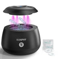 KUNPHY Ultrasonic Retainer Cleaner Machine, 48kHz Dental Cleaning Pod Home | 4 LED Light 48KHz Ultrasound Portable Mouthguard Night Guard Cleaner, IPX7 Waterproof, Quiet 45dB, Overheat Protection, Black - size: 201ML