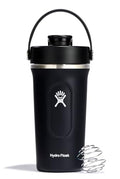 Hydro Flask Shaker Bottle – Insulated Stainless Steel Gym Bottle for Pre Workout & Protein 24 Oz Black - color: Black