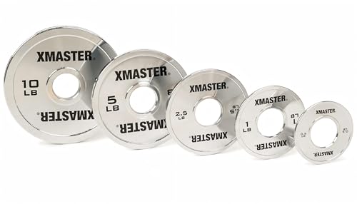 XMASTER FITNESS Chrome Steel Change Plates - size: 38LB Set - 1 Pair of each