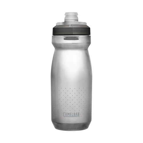 CamelBak Podium Bike Squeeze Water Bottle, High‑Flow Easy‑Squeeze Design for Cycling Performance, 21oz, Smoke - color: Smoke