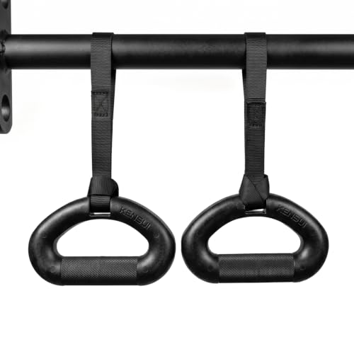 KENSUI 360 Grips Rotating Pull Up Handles, Pair | Rotating handles attach to bars, cables, bands and barbells for pull ups, rows, pulldowns and grip training