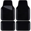 CAR PASS Waterproof Universal Fit Car Floor Mats, Faux Leather Car Carpet Mats, Black Car Mats with Anti-Slip Nibbs Backing & Driver Heel Pad Fit for SUV,Vans,sedans, Trucks,Set of 4pcs(All Black) - color: All Black