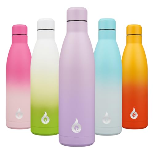 BJPKPK 25oz Insulated Stainless Steel Water Bottles Reusable Metal Travel Sports Water Bottle Keep Cold and Hot,Dreamy Purple - color: Dreamy Purple, size: 25 Ounces