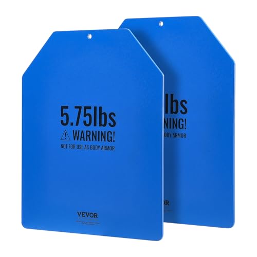 VEVOR Curved Weight Vest Plates, 5.75/8.75/14.5 LB Pairs, Premium Steel Tactical Weighted Plates for Vest, Ergonomic Design, for Strength Endurance Training, Running, Jogging, Fitness, Heavy Workouts