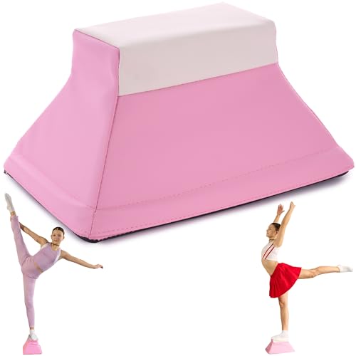 Stunt Trainer Stand for Cheerleading | Portable Cheer Balance Trainer | Stunting Flyer Practice Platform | Lightweight Gymnastics Balance Block | Cheerleading Equipment for Safe Skill Training - color: Pink v2