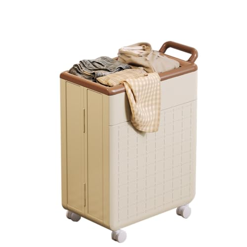 Yoga Mat Storage Basket | Multipurpose Foldable Organizer Rack | Portable Storage Rack with Wheels & Handle, Workout Equipment for Home Gym