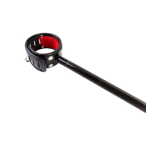 Spreader Bar Heavy Duty Expandable Exercise with 2 pcs Adjustable Strap, Yoga Training Fitness Gear, Workout Bar,Sports Gym Kit - style: Black+Black-Red Kit