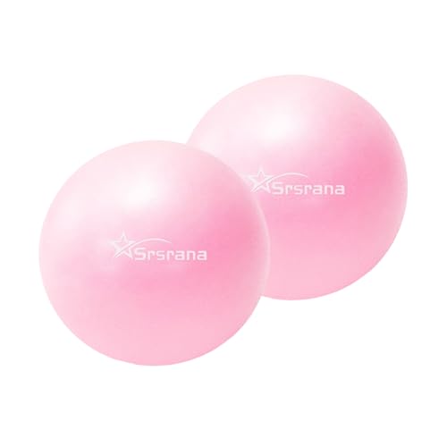 9 Inch Pilates Ball - Small Exercise Ball for Yoga, Barre & Physical Therapy - Anti-Burst Non-Slip Mini Core Ball for Stability, Back Pain Relief & Posture Correction - color: 2LightPink