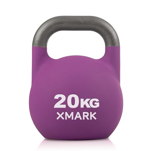 XMARK Kettlebells, Competition Kettle Bells for Strength Training, Squats, Deadlifts,Kettle Bell Swings, Exercise Equipment for Home and Gym - Available in Sizes From 8kg to 32kg - color: 04) 20 KG Kettlebell