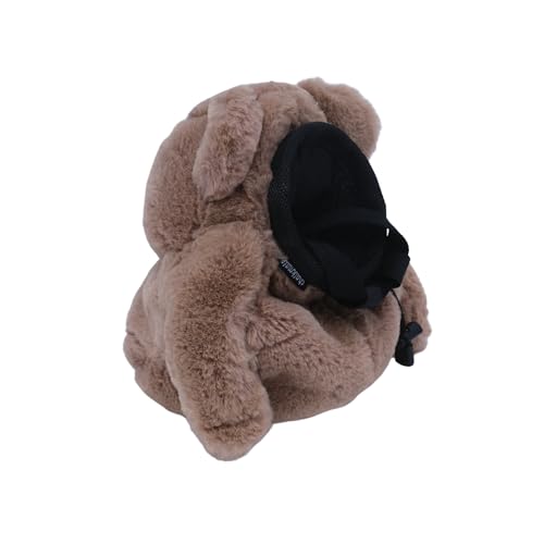 Rock Climbing Chalk Bag – Cute Plush Chalk Bag for Bouldering, Gym, Indoor & Outdoor Climbing – Drawstring Closure, Adjustable Waist Belt – Fun Character Design for Climbers - color: Dumb Bear