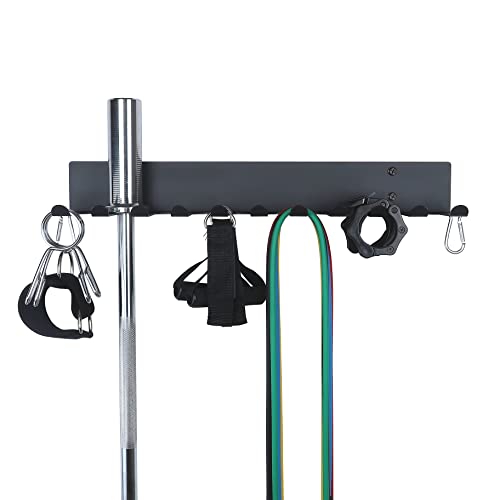 Gym Storage Rack Resistance Band Rack Wall Mount Barbell Rack Heavy Duty Home Gym Storage Rack for Gym Equipment, Exercise Bands, Lifting Belts and Jump Ropes, Gym Accessories - color: 11 prongs