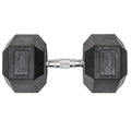 Lifeline Fitness Hex Dumbbells, Rubber Wrapped Hex Dumbbells, Premium Quality, Ergonomic Knurled Handle, Dumb Bells for Exercise, Home Gym Exercise Weights - style: 75 lb