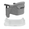 Inglesina Fast Table Chair - Stone Gray Melange + Fast Dining Tray - Portable Baby High Chair - for Babies & Toddlers up to 37 lbs - Fits Tables 0.8'' to 3.5'' Thick - Compact - Travel Bag Included - color: Stone Gray Melange, style: Chair with tray
