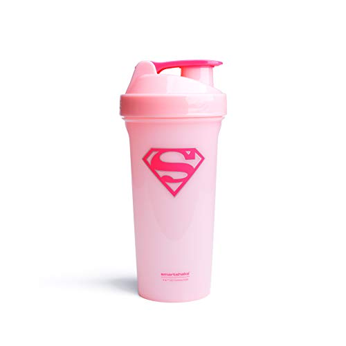 Smartshake DC Comic Bundle - Supergirl Protein Shaker – 800ml Leakproof Shaker Bottle & 110ml BPA-Free Funnel for Protein Powder