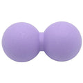 Hard Peanut Massage Ball, Double Lacrosse Massage Ball. Deep Tissue Massager Mobility Roller for Physical Therapy Myofascial Release Trigger Point Muscle Relax Pain Relief Acupressure (Purple) - color: Purple