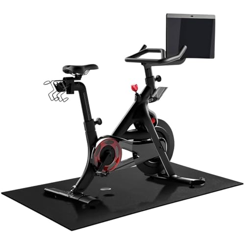 Bike Mat | 6mm Thickness, 36" x 72" Exercise Bike Mat/Treadmill Mat for Hardwood Floors or Carpet, Non-Slip Sweat-Proof Exercise Equipment Mat for Bike Trainer/Stationary Spin Bike - size: 1/4" thick, 36" x 72"