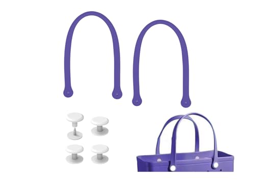 Replacement Straps for S/M Rubber Beach Bag, Replacement Handles with 4 Snaps, EVA Bag Strap Replacement - color: Purple