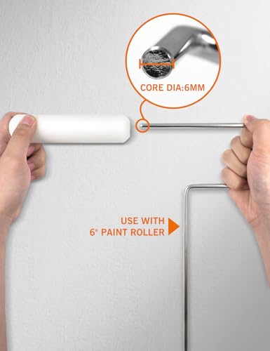 ROLLINGDOG 6 inch Paint Roller Covers Paint Roller Sleeves | High Density Foam Smooth Cutting in and Detail Painting (Pack of 10) - color: 10PC foam roller covers