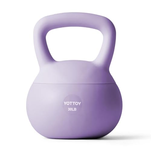 YOTTOY Soft Kettlebell,Kettlebell Anti-Slip Grip Weight for Home Workouts, Kettlebells Set Strength and Safety Guaranteed - color: Purple, size: 30 Pounds