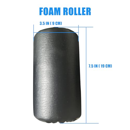High Density Foam Roller, Replacement Foam Foot Pads for Home Gym Exercise Machines Equipments, Weight Bench Leg Extension Curl Attachment (Leather 7‘’) - color: Leather 7‘’