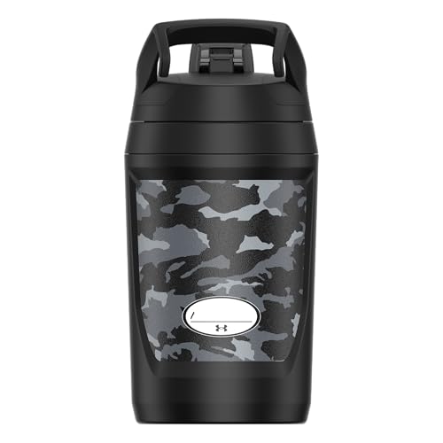 Under Armour 32 oz Insulated Water Bottles - Sports Water Jug with Fence Hook, Leak Resistant for Baseball, Football & More, 32 oz Insulated, Black Woodland - color: Black Woodland, size: 32 Ounces