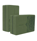 nuveti Yoga Blocks Set of 2, High Density Yoga Brick Foam Blocks to Improve Strength, Flexibility and Balance Brick Foam Blocks - color: ForestGreen