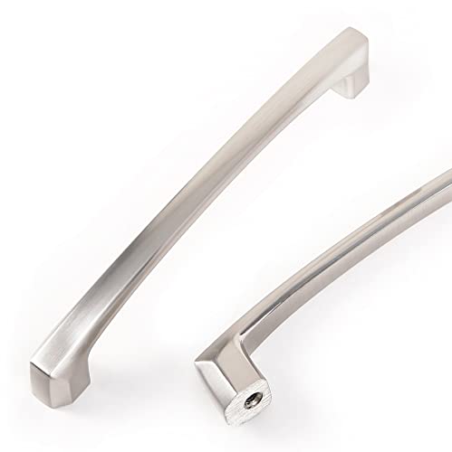 COTYKILEY 10 Pack 5Inch(128mm) Brushed Satin Nickel Kitchen Cabinet Handles Silver Cabinet Pulls Cabinet Door Handles Kitchen Cabinet Hardware Cupboard Drawer Pulls Dresser Handles - color: Brushed Satin Nickel, size: 5" Hole Center（128MM）