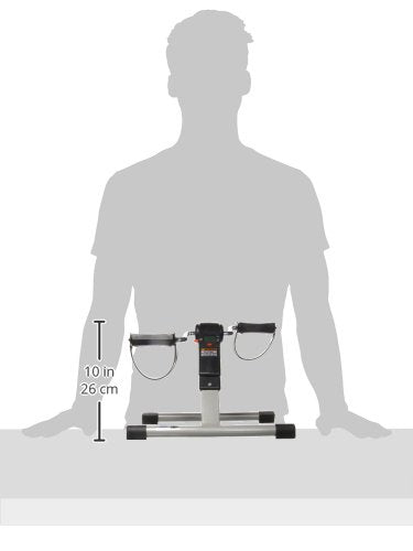 Drive Medical RTL10273 Deluxe Folding Pedal Exerciser with Electronic Display for Legs and Arms, Under Desk Bike Pedal Exerciser, Fully Assembled, No Tools Required, Black