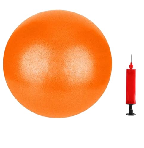 6 Inch Mini Exercise Pilates Yoga Ball, Stability Ball for Yoga, Barre, Training and Physical Therapy- Improves Balance with Inflate Pump(Pink) - color: Orange, size: 6 Inch