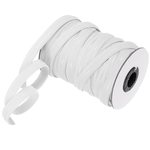 AUNHIRU Multicolor Silicone Elastic Gripper Tape-10mm Stretch Non Slip Gripper Elastic for Garment, 5 Yards a Piece (White) - color: White