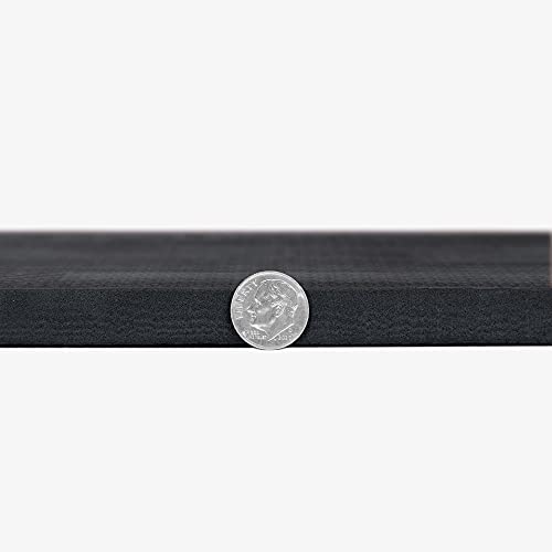 IncStores Premium Soft Wood Print Foam Flooring Tiles | Interlocking Foam Tiles for Home, Gym, Training and Yoga | 3/8 and 5/8 Inch - color: 5/8" - Black, size: 64 Sq Ft