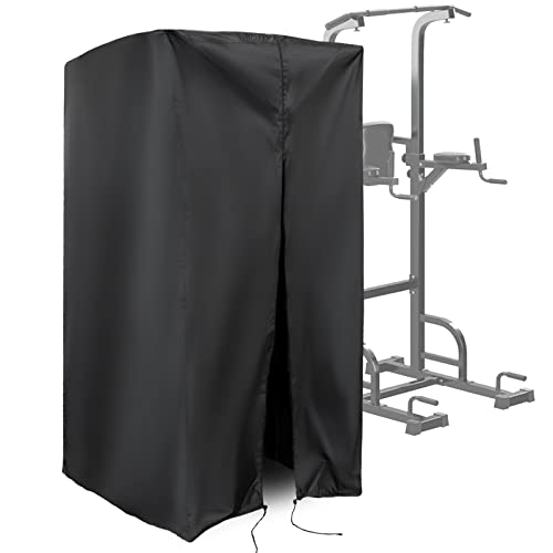 48 Inch Pull Up Bar Station Cover for Power Tower,Pullup Dip Station Cover | 48x45x80,Waterproof Dustproof Heavy Duty Oxford Fabric Cover with Zipper,for Free Standing Workout Fitness Machine - color: 48"L x 45"W x 80"H