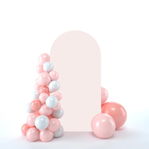 bricia Wedding Arch Backdrop Stand Cover, 6FT Double Sided Stretchy Arch Cover Fitted Wedding Birthday Party Banquet Decoration (Blush Pink 72''Lx31.2''W) - color: Blush Pink, size: 6FT