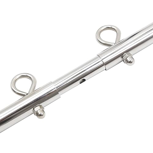 Stainless Steel Silver Adjustable Pilates Bar Set Sports Aid Training Fitness Gear Adjustable and Detachable 22-36 Inch (Silver A) - color: Silver a