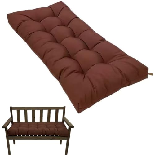 Indoor/Outdoor Bench Cushion, Garden Loveseat Cushion, Swing Seat Cushion,Thicken Patio Bench Soft Rocking Chairs Pad for Lounger Garden Furniture Patio Loveseat Bench (Dark Coffee, 39.3x19.6) - color: Dark Coffee, size: 39.3x19.6
