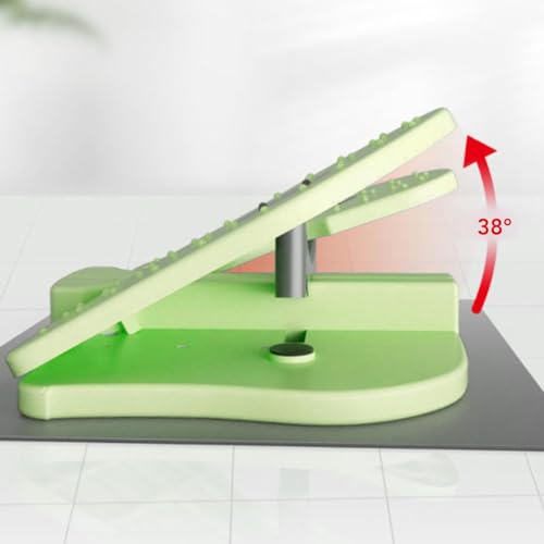 Foot Stepper Machine, Foldable Leg Exerciser Under Desk Foot Pedal Exerciser Reinforced Nylon Leg Workout Trainer for Home Office Use - color: Green