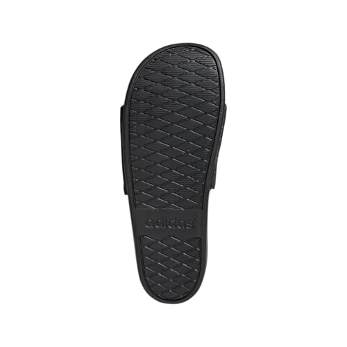 adidas Women's Adilette Comfort Slides - color: Black/Lucid Blue/Charcoal, size: 18 Women/17 Men