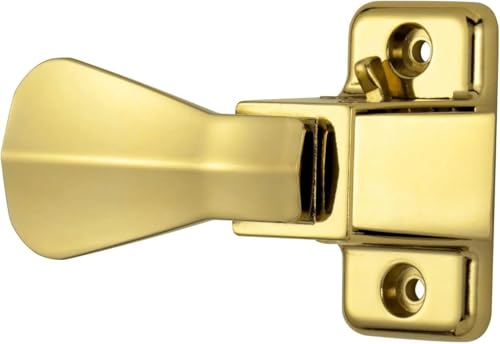 Ideal Security GL Lever Handle Set for Storm Doors and Screen Doors, Storm Door Handle Replacement, Screen Door Handle, Bright Brass - color: Bright Brass