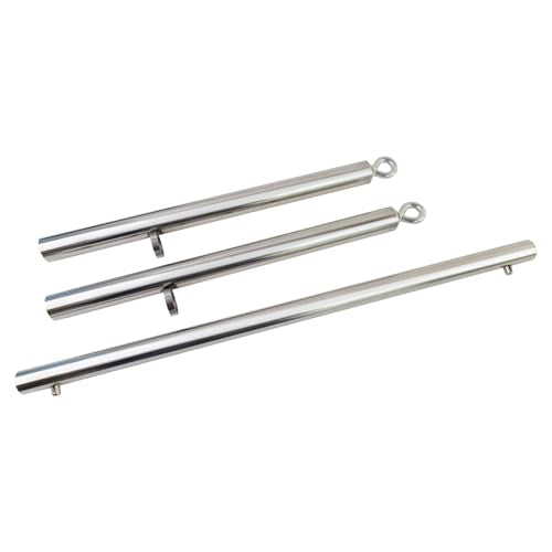 Black Expandable Spreader Bar Set Sports Pilates Training Tools Kit - color: Silver