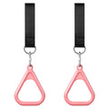 LadyRosian Trapeze Bar Swing Monkey Bars Hanging Ninja Rings Warrior Slackline Obstacle Course Kits for Kid Playground Equipment Accessories (Pink) - color: Pink