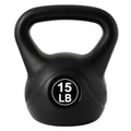 ALTLER Vinyl Plastic Concrete Kettlebell 10-50LBS Safe Strength Training Kettlebell Anti-Slip Grip Weight for Home Workouts and Men/Women/Beginners - size: 15LB