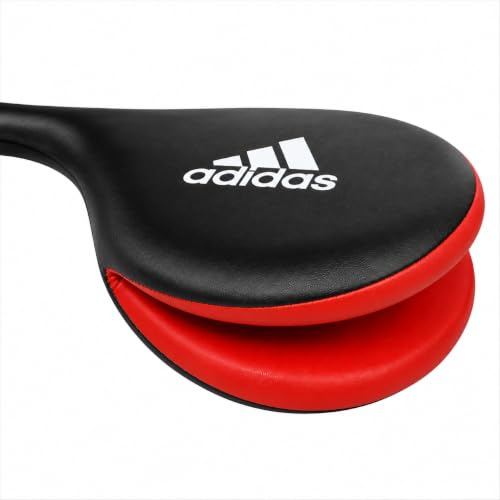 adidas Double Kicking Target, Taekwondo Kicking Target,Martial Arts Equipment (Black with Red)
