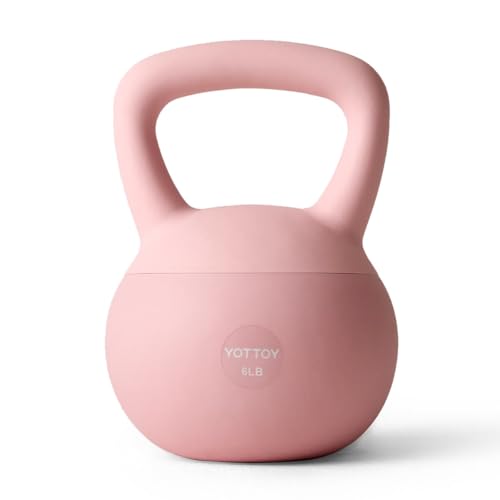 YOTTOY Soft Kettlebell,Kettlebell Anti-Slip Grip Weight for Home Workouts, Kettlebells Set Strength and Safety Guaranteed - color: Pink, size: 6.0 Pounds