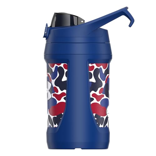Under Armour 32 oz Insulated Water Bottles - Sports Water Jug with Fence Hook, Leak Resistant for Baseball, Football & More, 32 oz Insulated, Royal Hypercamo - color: Royal Hypercamo, size: 32 Ounces