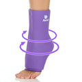 FOMI Hot Cold Ankle Foot Gel Ice Pack Wrap | Premium Comfort 360 Degree Solid Gel Cooling Compression for Plantar Fasciitis, Heel Spurs, Achilles, Tendonitis, Sore Feet, Gout (Purple) - color: Purple