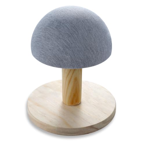 Bra Wooden Ironing Board Tabletop Small Round Base Padded Mini for Bras,Hats,Shirts,Collars,Kids Clothes Sewing Dorm Travel,Grey - size: small round